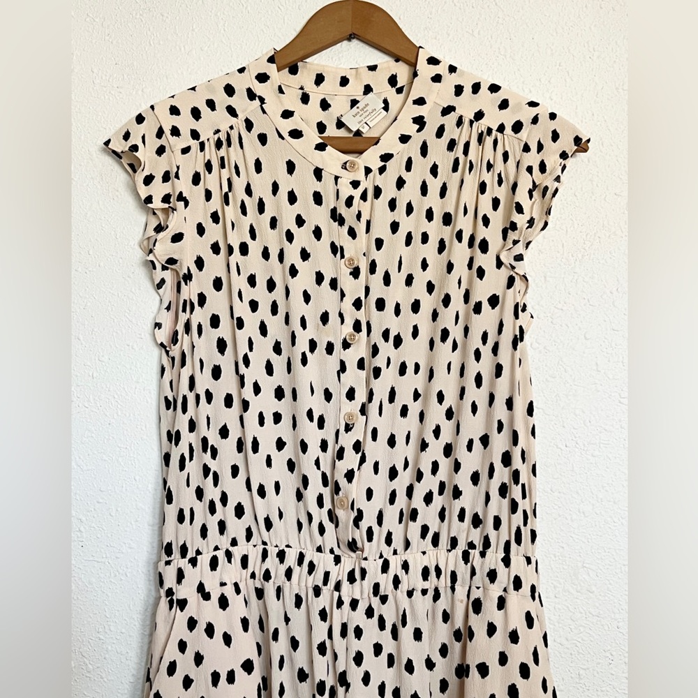 Kate Spade New York Leopard Dot Crepe Romper  Size 12 - Picture 3 of 15